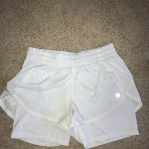 white athleta shorts